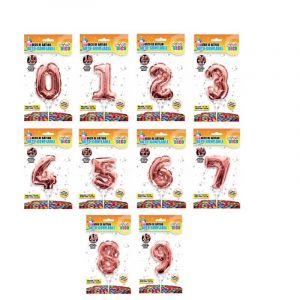 Ballon auto gonflable pour G&acirc;teau Rose Gold Chiffre 1