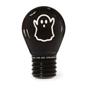 Legami Lampe de table en forme d'ampoule, fiction d'ampoule, Halloween 2025, rechargeable avec c&acirc;ble USB, sans fil, th&egrave;me fant&ocirc;me