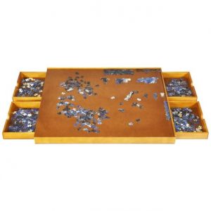 Coast Puzzle Table avec 4 tiroirs - Maximum 1000-1500 pi&egrave;ces - Bois - 80x65cm