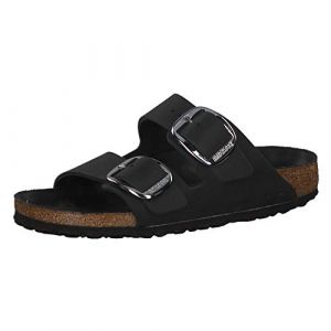 Birkenstock Schuhe Arizona Big Buckle Geöltes Nubukleder Schmal Black