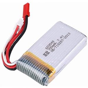 Batterie LiPo Rechargeable 7.4V 700mAh pour Drone MJX X600 Adaptée pour Drones, Quadricoptères Légère et Puissante 55 x 30 x 14 mm - 52 g Argent