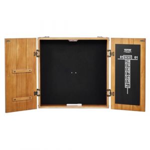 Armoire à Fléchettes -VEVOR-Ensemble darmoires à Fléchettes en Bois Massif-Panneau de Football et Accessoires Assemblage Facile