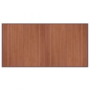 VidaXL Tapis rectangulaire marron 100x200 cm bambou Brun