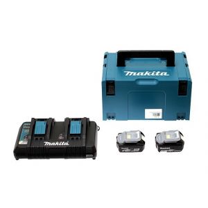 Makita Pack Énergie 18V Li-Ion + 2 batteries 18V 4.0Ah + 1 chargeur double avec coffret MAKPAC - 197504-2