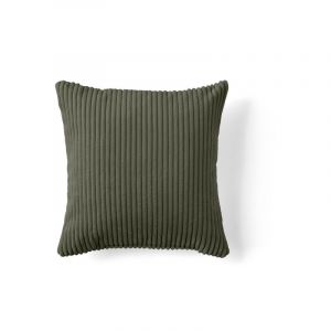 Rune - coussin - en velours côtelé - 37x37 cm - Vert