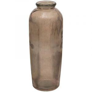 Atmosphera Vase Luz verre recyclé marron