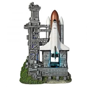 Décoration d'aquarium navette spatiale avec rampe de lancement avec LED Nobby Pet