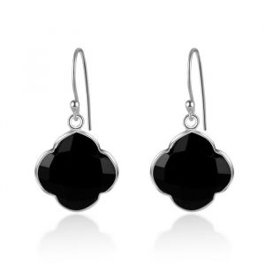 Image de Ailoria CAPUCINE Boucles d'oreilles argent/Onyx Noir