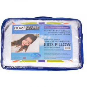 HOMESCAPES Oreiller enfant hypoallergénique en microfibre, 40 x 60 cm - Blanc