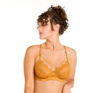 Soutien-gorge corbeille moutarde Effrontée jaune