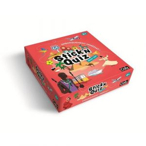 Caly Globe Gonflable avec Jeux Road Trip Stick’N Quiz 30cm - 052F