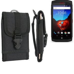K-s-trade Pochette ceinture / étui pour Crosscall Trekker X3, noir | étui de téléphone Housse de protection sac - (TM)