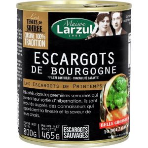 Larzul Escargots de Bourgogne belle grosseur 10 douzaines bo&icirc;te 465g - Prix Unitaire