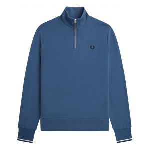 Fred Perry Sweatshirt Semi-Fermé Homme - Blue, Blue - Taille L