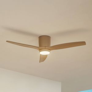 LED Ventilateur de plafond avec lampe 'Sorin' en métal pour salon & salle à manger