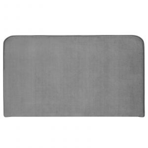 Idimex Tête de lit en tissu peau de pêche, gris, à fixer au mur, 120 m
