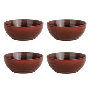 Medard de noblat Poke Bowl en Grès couleurs réactives Rouge