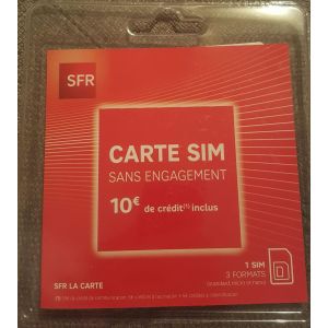 SFR Carte Sim Prépayée Nano Micro 10 Euros De Crédits - Comparer