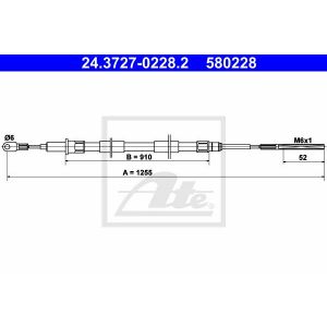 ATE Câble de frein à main 580228 d'origine