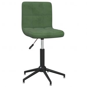 Image de VidaXL Chaise pivotante de bureau Vert fonc? Velours