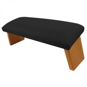 Image de Banc, tabouret de méditation, yoga pliant en bois - Noir