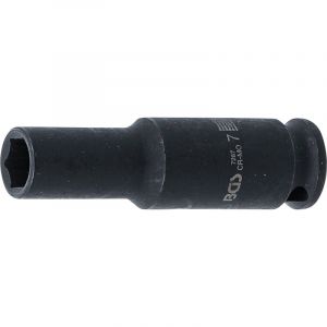 BGS 7267 | Douille à choc, six pans, longue | 6,3 mm (1/4") | 7 mm