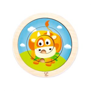 Hape Puzzle rotatif recto verso Ferme