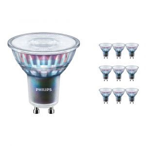 Philips Lot 10x MASTER LEDspot ExpertColor GU10 PAR16 5.5W 375lm 36D - 930 Blanc Chaud | Meilleur rendu des couleurs - Dimmable - Équivalent 50W