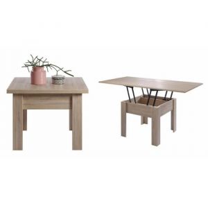 Table extensible rectangle bois clair Jona - Meuble de séjour - Salle à manger - 6 personnes