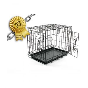 Cage de transport pour chien fer pliable 2 portes Tp Duvoplus Topline