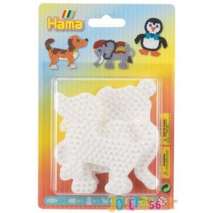 Hama 3 PLAQUES ELEPHANT PINGOUIN CHIEN PM