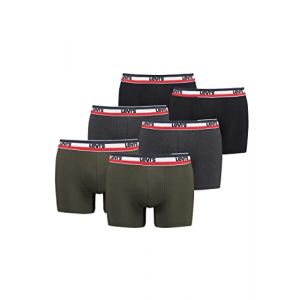 Levi's Sportswear Lot de 6 boxers pour homme, kaki, L
