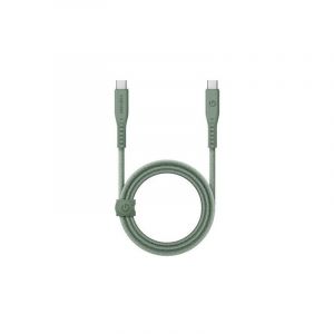 Image de Uniq Cable Fast Charge 5A Flow USB-C / USB-C - 1.5 m - Couleur : Vert