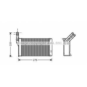 Image de Ava Quality Cooling Radiateur de chauffage CITROEN ZX, CITROEN XANTIA, PEUGEOT 306, CITROEN XSARA (247CN6082)