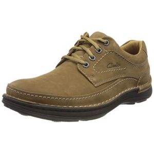 Image de Clarks Nature Three, Plat Oxford Homme, Nubuck Sable, 44 EU