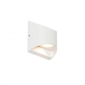 Qazqa Applique d'ext&eacute;rieur moderne blanche avec LED 2 lumi&egrave;res IP54 - Mal