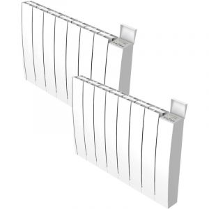 Voltman Lot de 2 chauffages électriques céramique inertie sèche 2000W - blanc