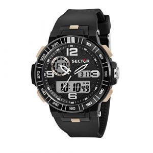 Sector No Limits Hommes Digital Quartz Montre avec Bracelet en PU R3251532003