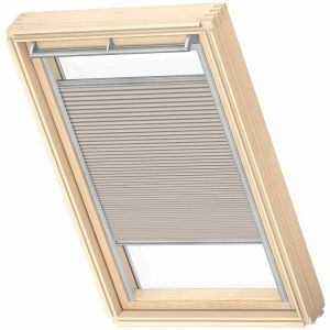 Velux Store plissé occultant et isolant (FHC) original, cadre argenté, MK04, - Sable Foncé