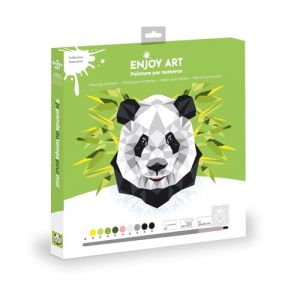 ENJOY ART Kit de Peinture par Numéro, Panda, 30 x 30 cm