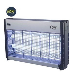 Exterminateur D'insectes Électronique Professionnel 2x20w 64x10x36cm Couleur Chrome/Noir Edm