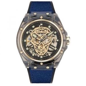 Police Montre Homme en Silicone bleue