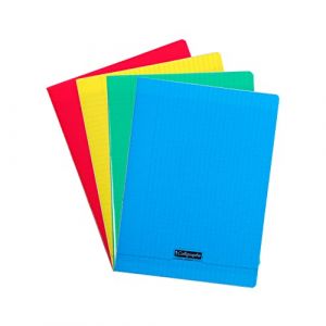 Clairefontaine Calligraphe 18060AMZC Lot de 9 Cahiers Agrafés (une Marque de - 24x32 cm - 48 Pages Grands Carreaux - Papier Blanc 90 g - Couverture Polypro couleurs assorties