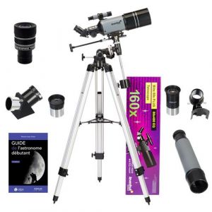 HND Pack télescope levenhuk blitz 80s plus avec zoom, oculaires, guide illustré et accessoires