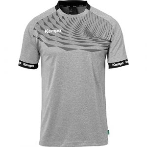 Kettler Wave 26 Shirt Tee Shirt t-Shirt de Sport à Manches Courtes Vetement Fonctionnel Handball Gym Jogging Running Maillot Homme, Gris Foncé Chiné/Anthra, XXL