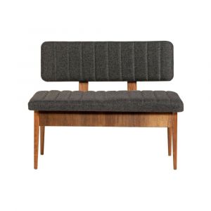 Dmora - Banc Dpalestr, Banc polyvalent, Si&egrave;ges pour les invit&eacute;s, Coffre multifonctionnel, 110x40h85 cm, Noyer et Anthracite