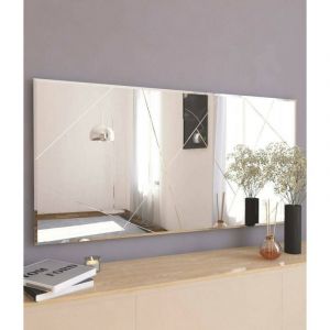 Dmora Miroir Grenouille, Miroir, décoration Murale, 60 x 2 x 170 cm, Blanc