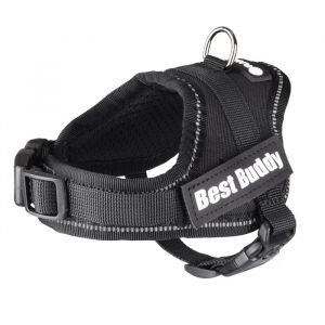 Harnais R&eacute;glable Pour Chien Pluto Noir L