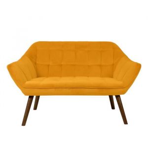 Rendez Vous Déco Canapé 2 places en velours jaune