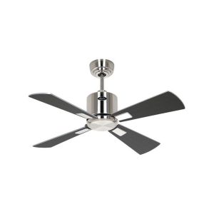 Boutica-design Ventilateur de Plafond Eco Neo III 92cm Nickel brossé Wengé -